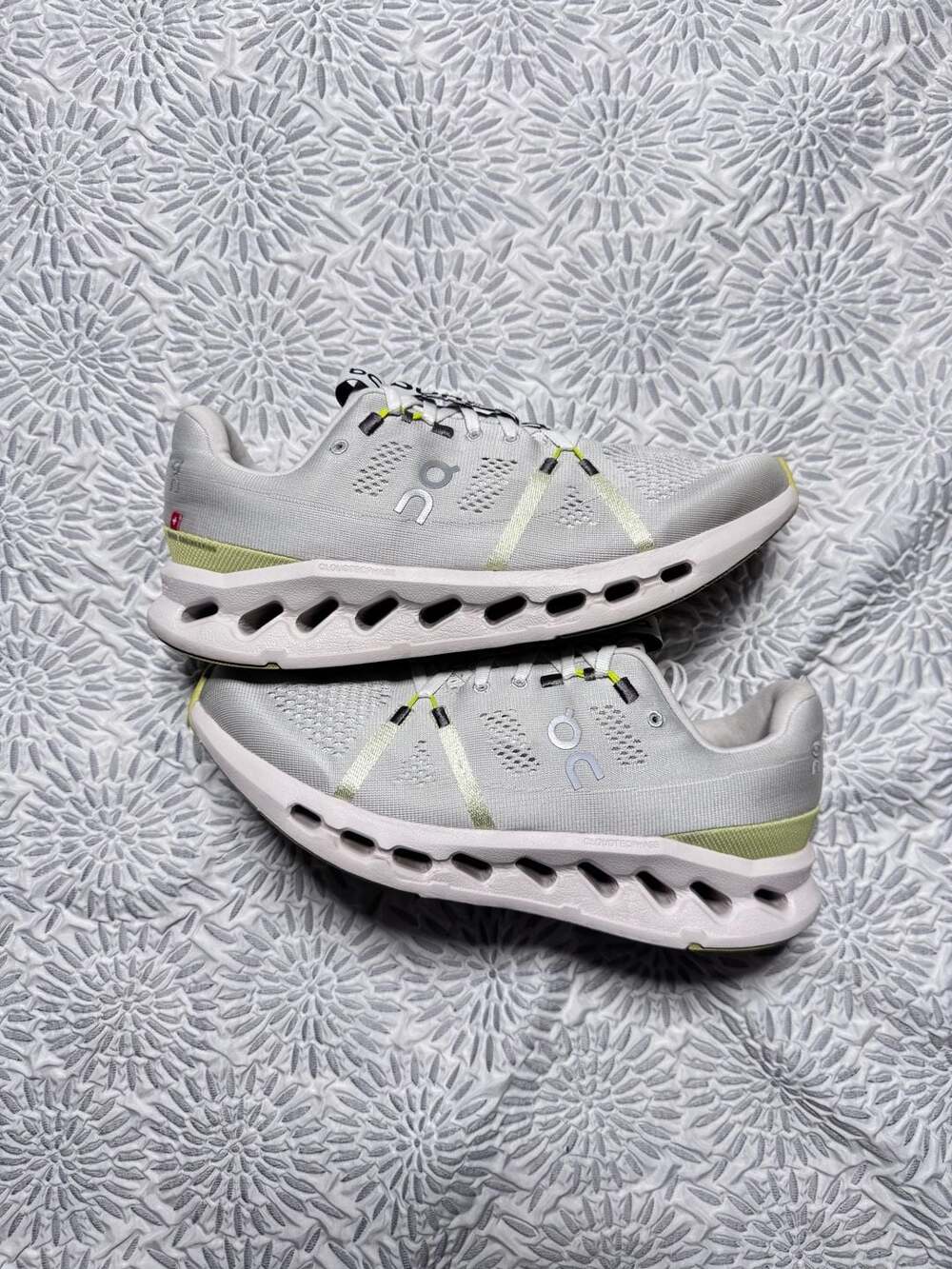 On Cloudeclipse White Sand Yellow Men's Running Shoes Size US 10 EU 44